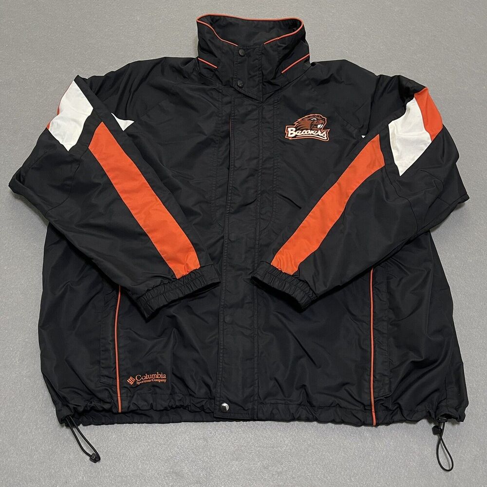 Oregon State University Beavers Jacket Mens XXL 2XL Black Columbia Snowboard OSU
